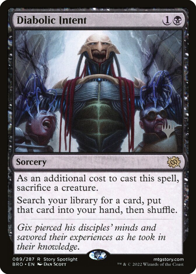 Diabolic Intent, The brothers' war promos Card Art
