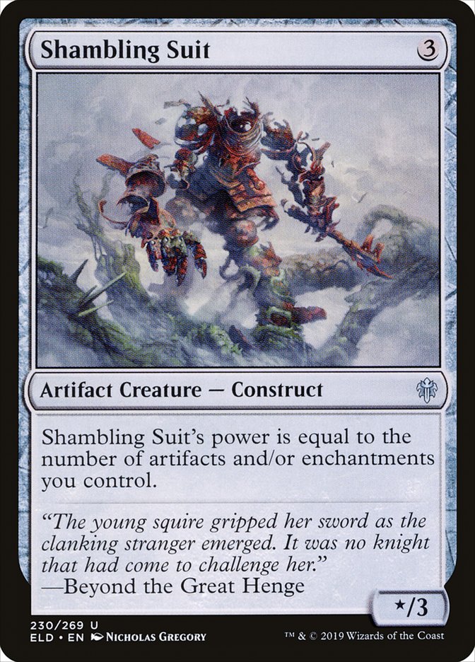 Shambling Suit, Throne of eldraine Card Art