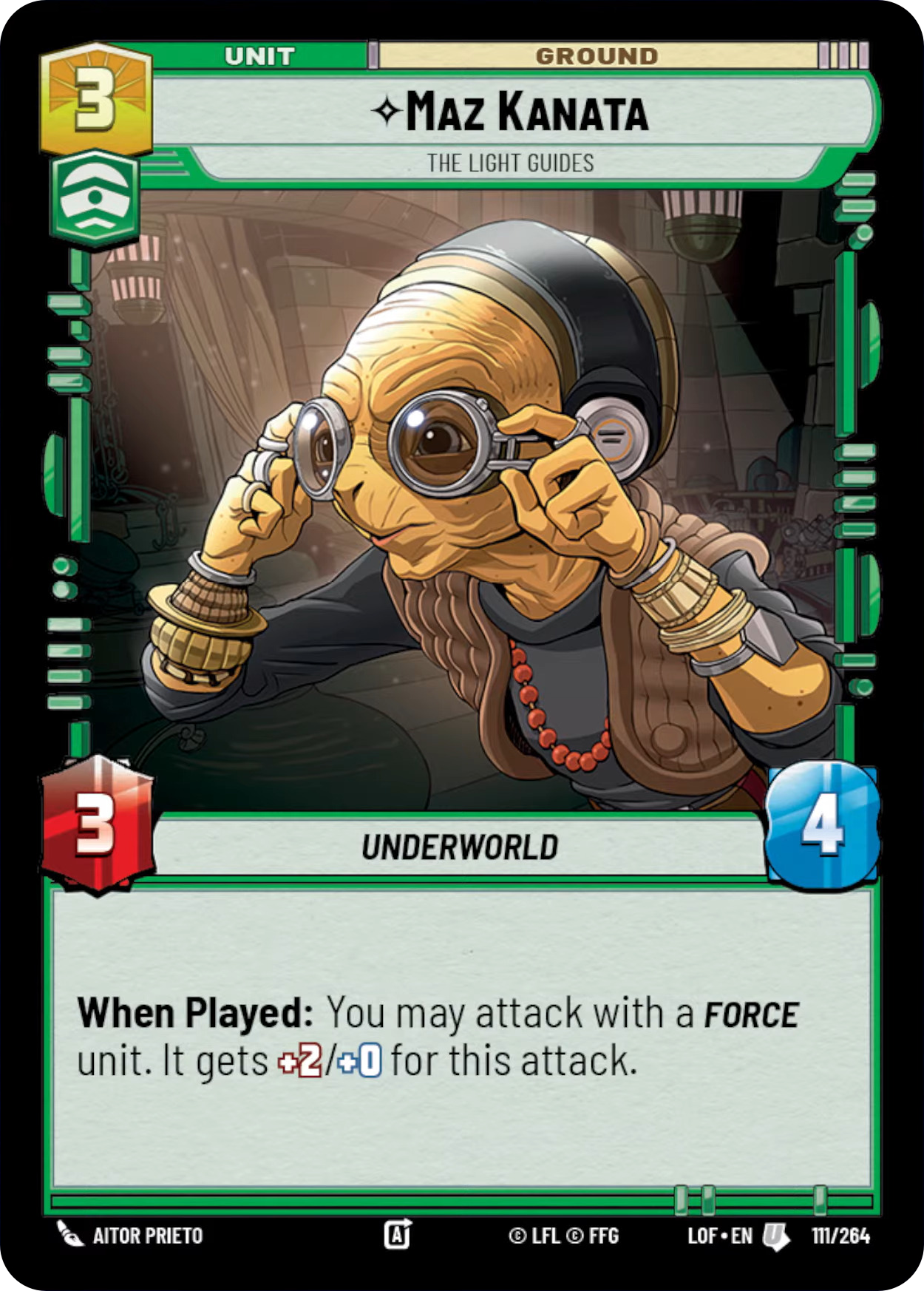 Maz Kanata, The Light Guides, Legends of the Force Card Art