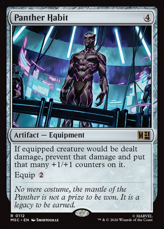 Panther Habit, Marvel Super Heroes Commander Card Art