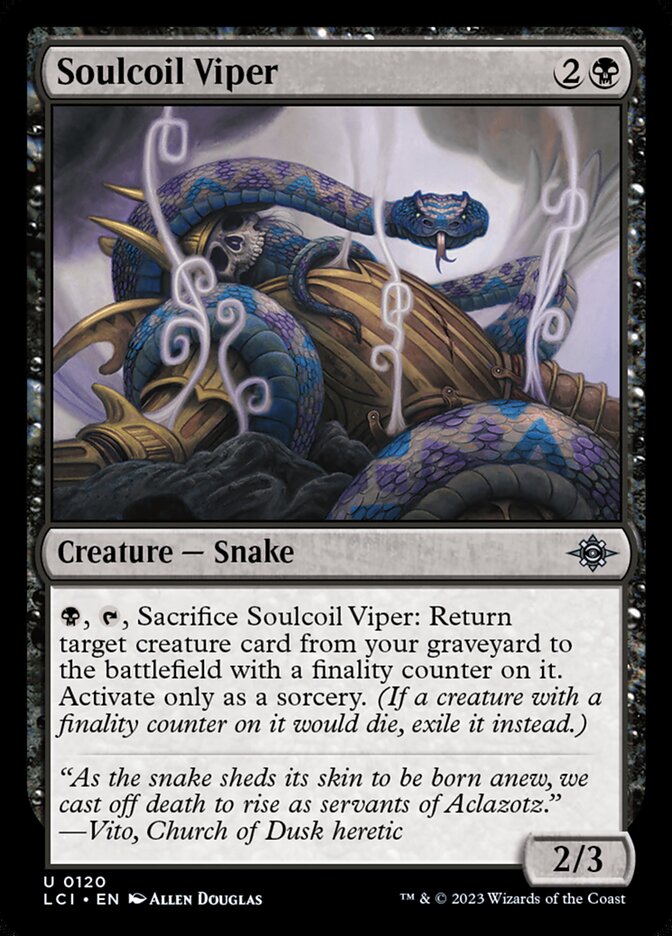 Soulcoil Viper, The lost caverns of ixalan Card Art