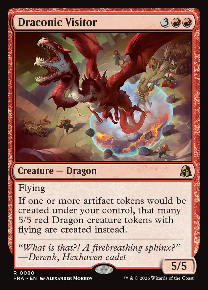 Draconic Visitor, Reality Fracture Card Art