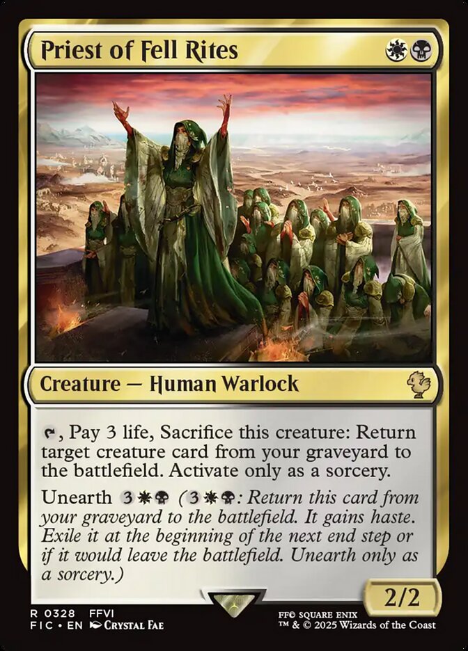 Priest of Fell Rites, Final fantasy commander Card Art