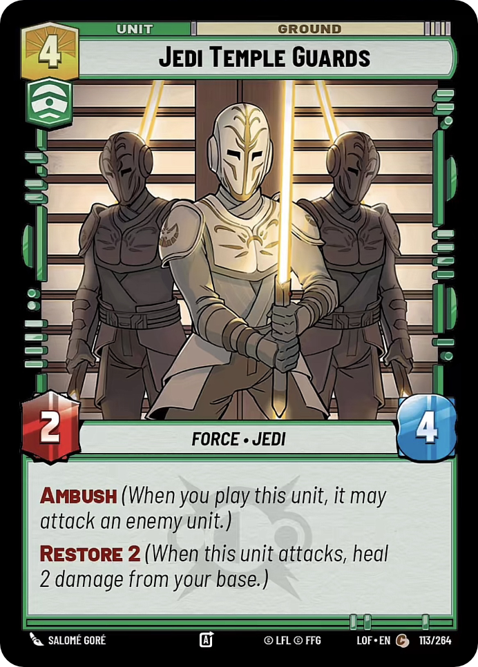 Jedi Temple Guards, Legends of the Force Card Art
