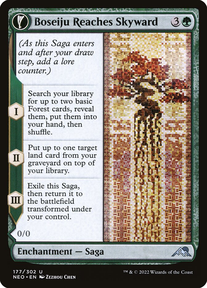 Boseiju Reaches Skyward // Branch of Boseiju, Kamigawa: neon dynasty Card Art