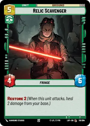 Relic Scavenger, Legends of the Force Card Art