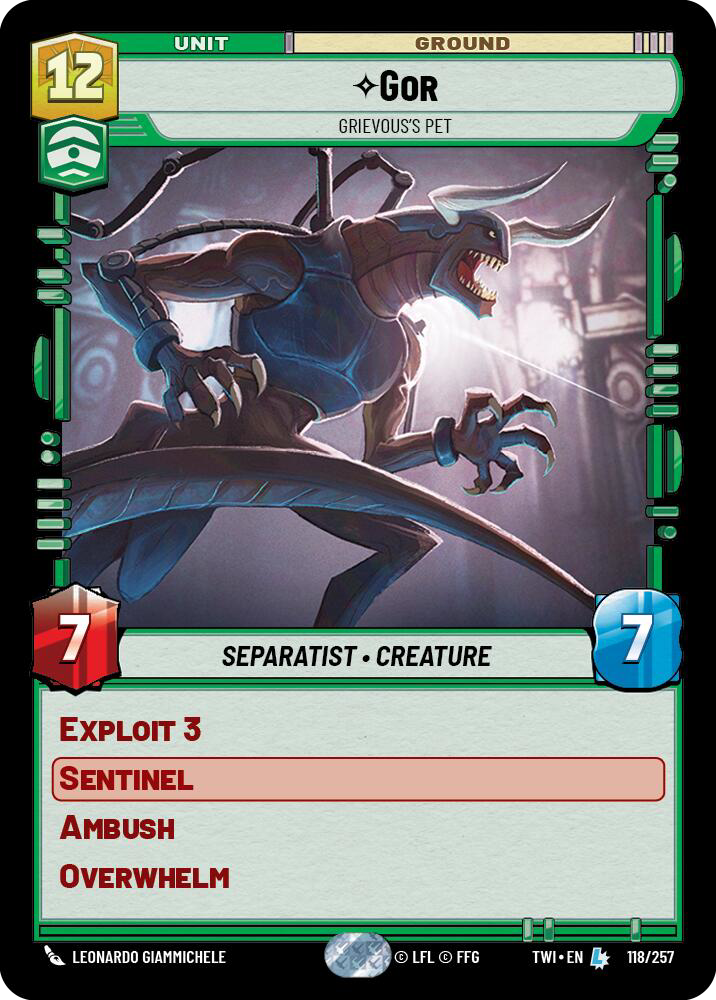 Gor, Grievous's Pet, Twilight of the Republic Card Art