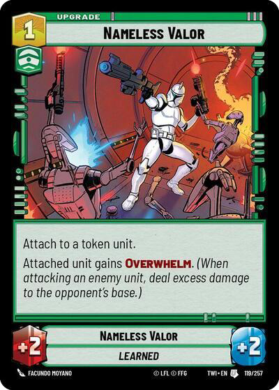 Nameless Valor, Twilight of the Republic Card Art