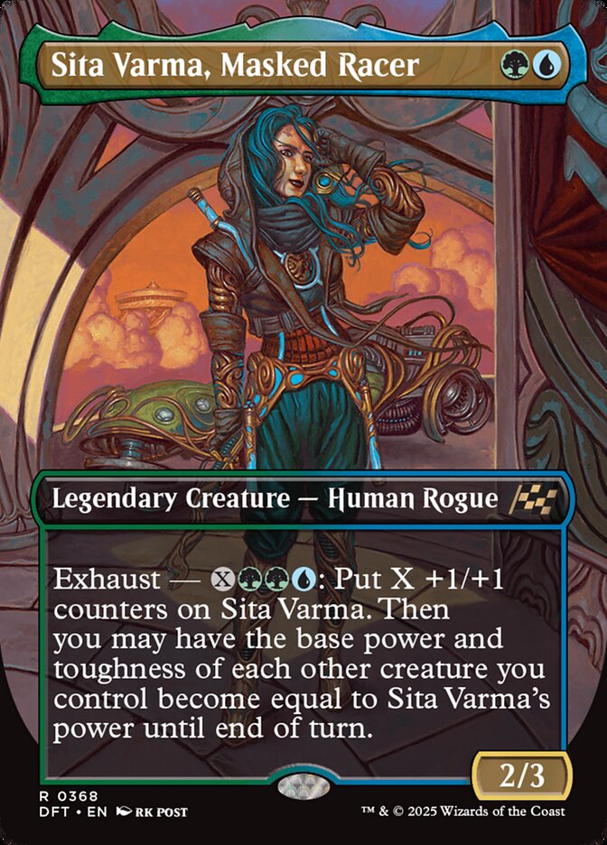 Sita Varma, Masked Racer, Aetherdrift Card Art