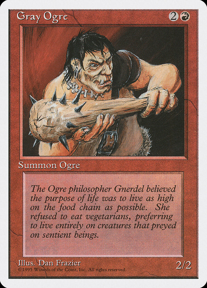 Gray Ogre, Fourth edition Card Art