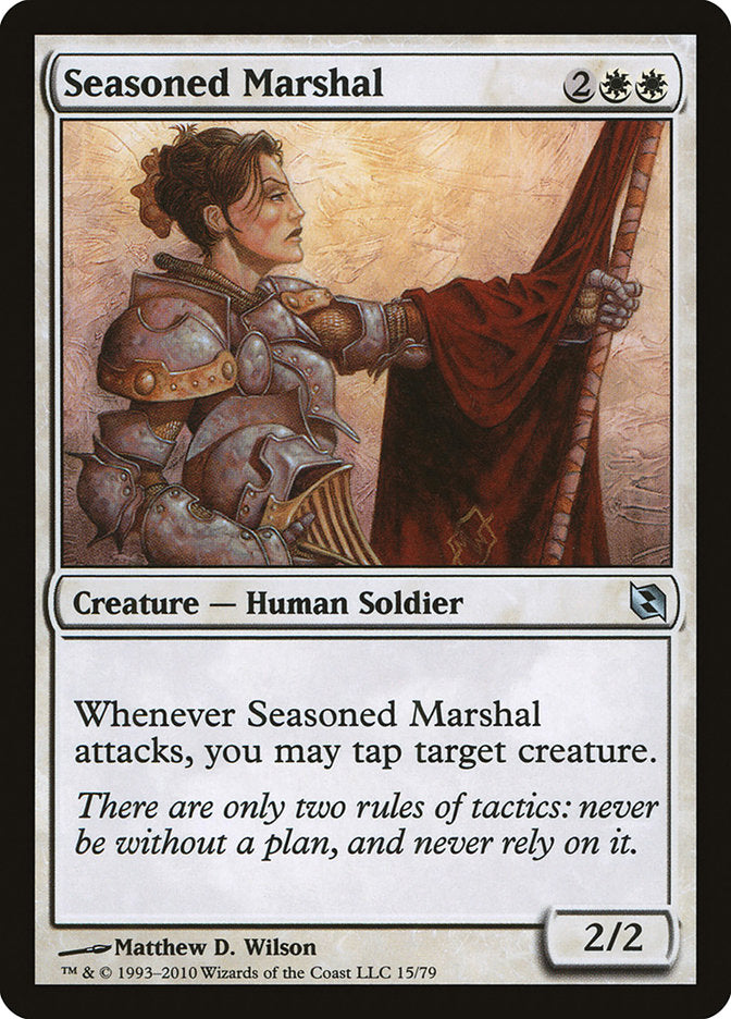 Seasoned Marshal, Duel decks: elspeth vs. tezzeret Card Art