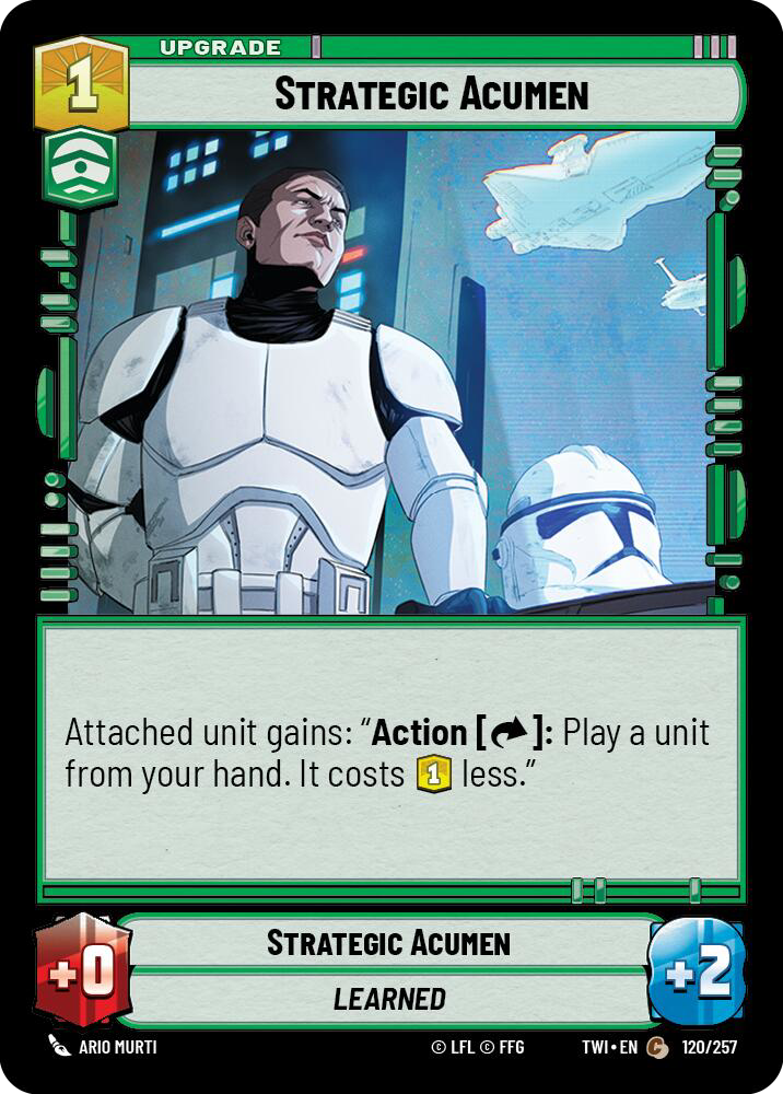 Strategic Acumen, Twilight of the Republic Card Art
