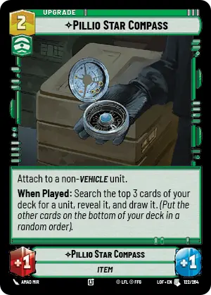 Pillio Star Compass, Legends of the Force Card Art