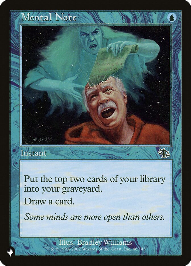 Mental Note, The List Card Art
