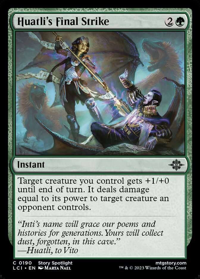 Huatli's Final Strike, The lost caverns of ixalan Card Art
