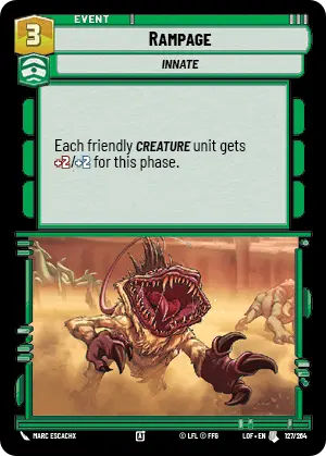 Rampage, Legends of the Force Card Art