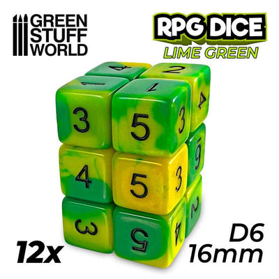 Green Stuff World - Dice - D6 - 16mm