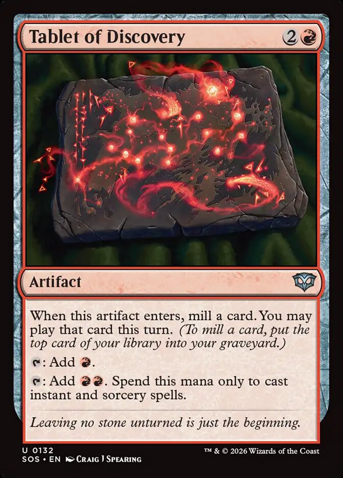 Tablet of Discovery, Secrets Of Strixhaven Card Art