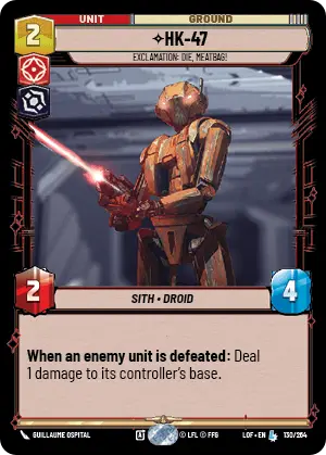 HK-47, Exclamation: Die, Meatbag!, Legends of the Force Card Art