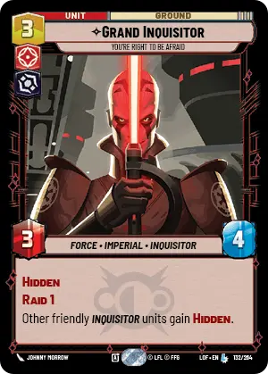 Grand Inquisitor, You're Right to Be Afraid, Legends of the Force Card Art
