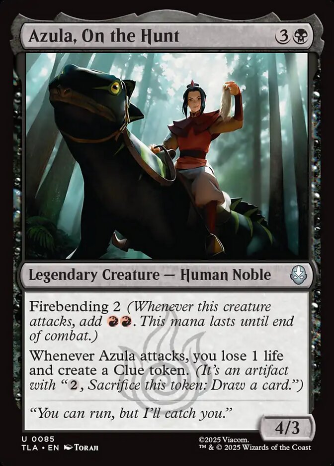 Azula, On the Hunt, Avatar: The Last Airbender Card Art