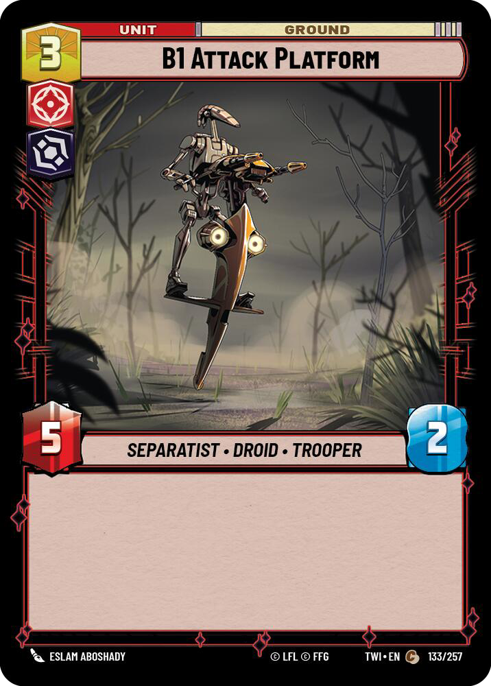 B1 Attack Platform, Twilight of the Republic Card Art