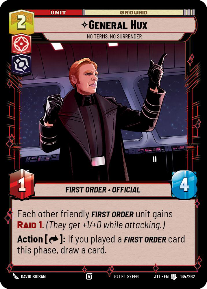General Hux, No Terms, No Surrender, Jump to Lightspeed Card Art
