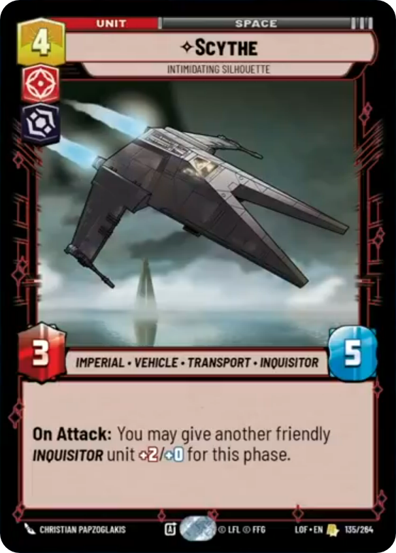 Scythe, Intimidating Silhouette, Legends of the Force Card Art