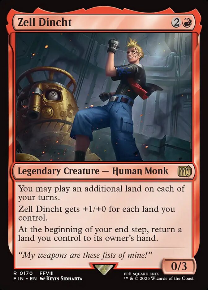 Zell Dincht, Final fantasy Card Art