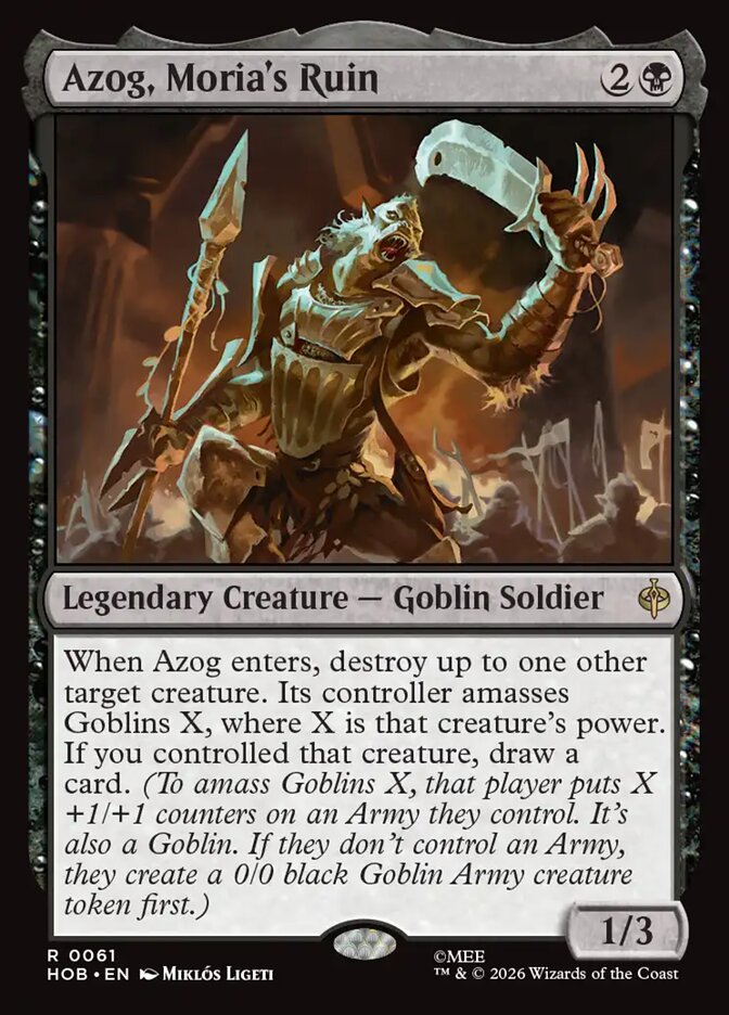 Azog, Moria's Ruin, The Hobbit Card Art