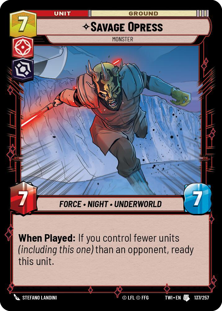Savage Opress, Monster, Twilight of the Republic Card Art