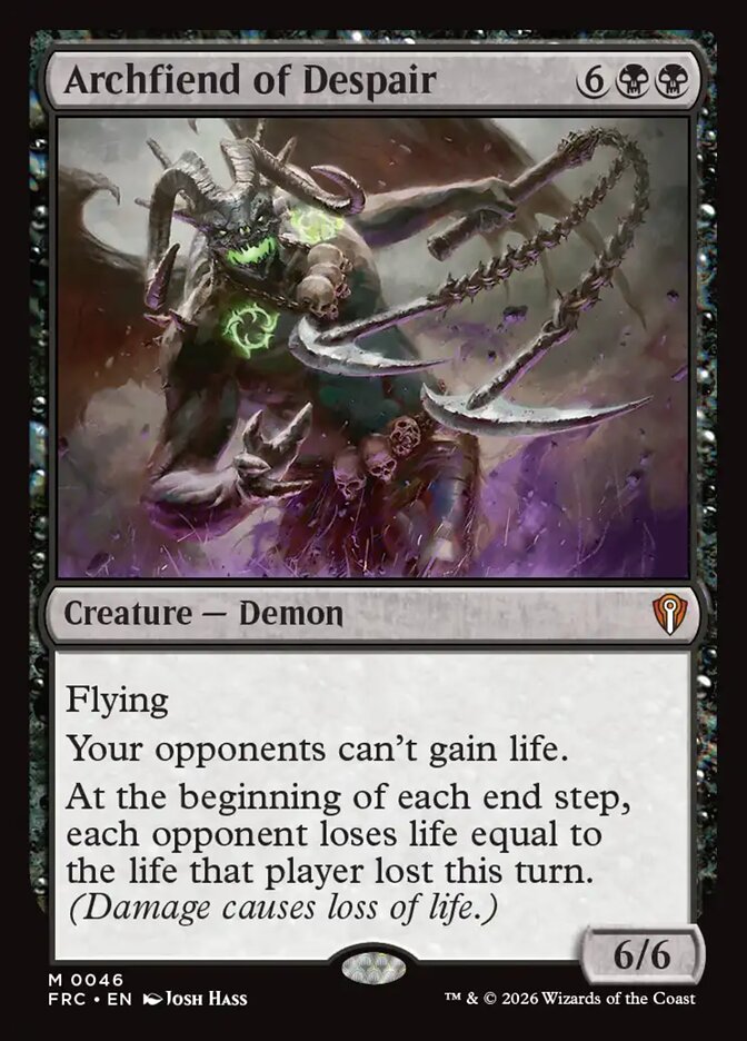 Archfiend of Despair, Reality Fracture Commander Card Art