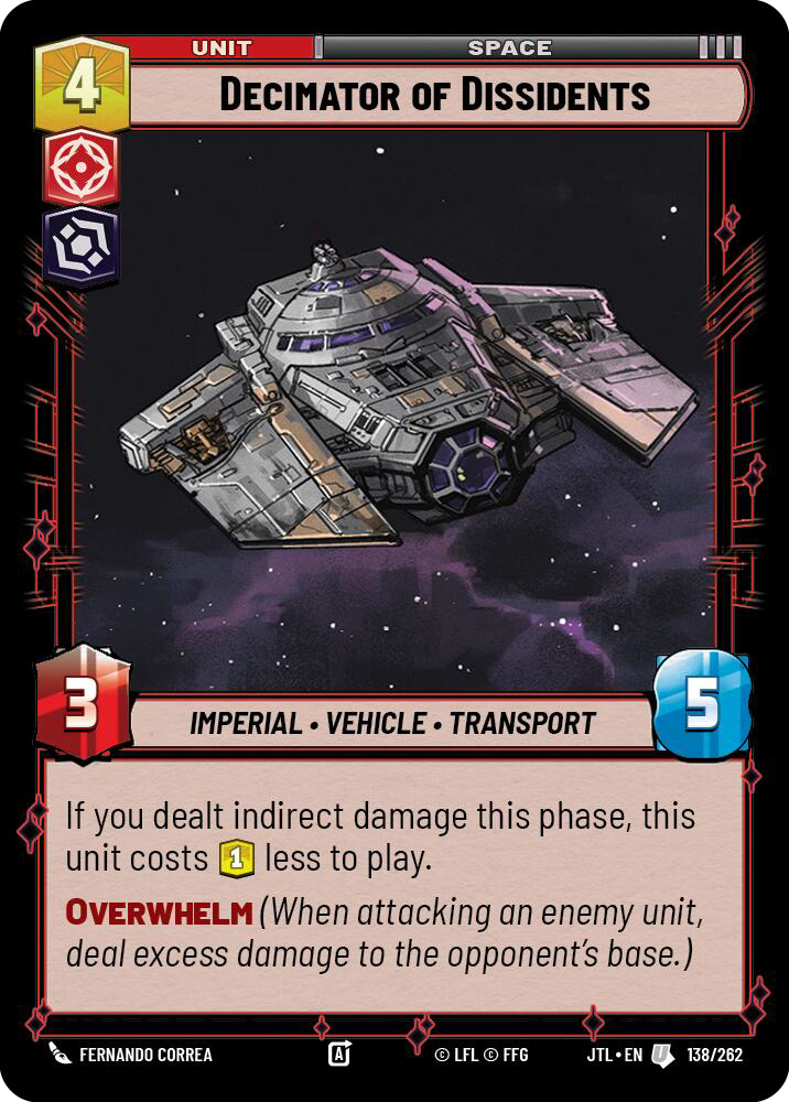 Decimator of Dissidents, Jump to Lightspeed Card Art
