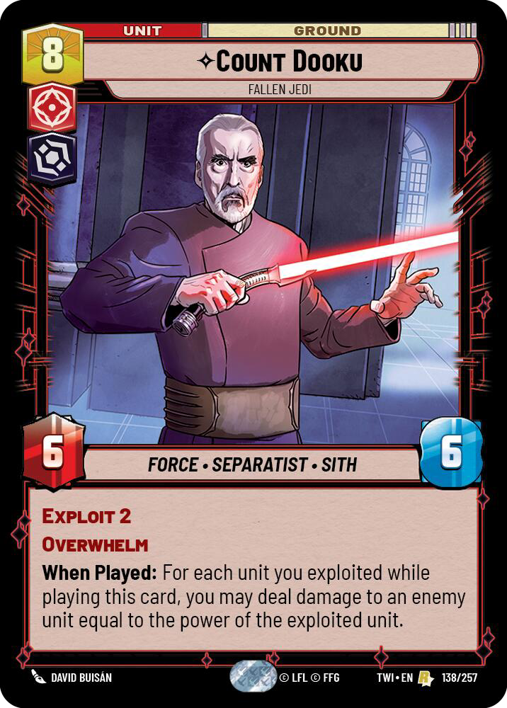 Count Dooku, Fallen Jedi, Twilight of the Republic Card Art