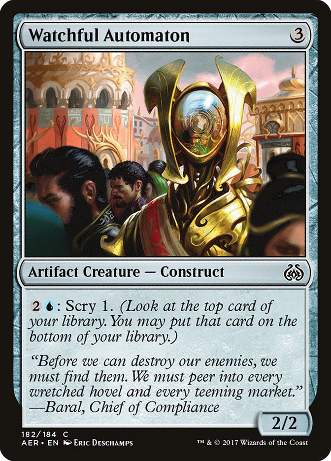 Watchful Automaton, Aether revolt Card Art