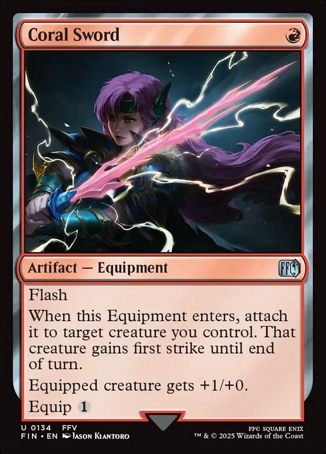 Coral Sword, Final fantasy Card Art