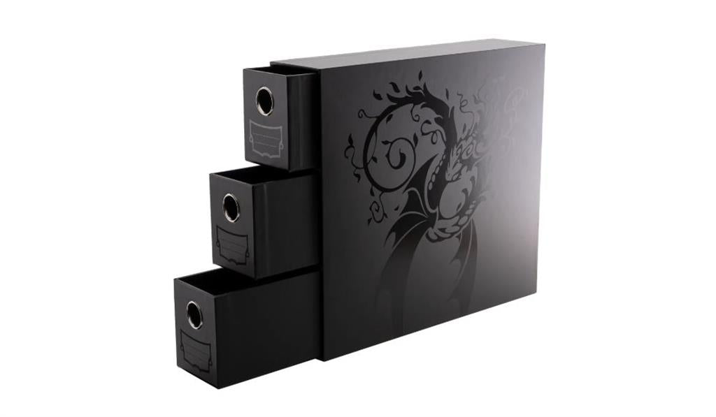 Dragon Shield - Fortress 3-Card Drawers Vertical - Black XL