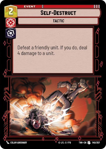 Self-Destruct, Twilight of the Republic Card Art