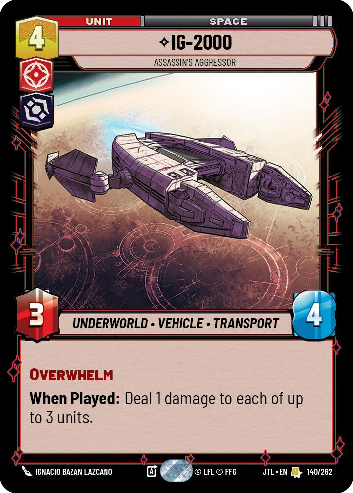 IG-2000, Assassin's Aggressor, Jump to Lightspeed Card Art