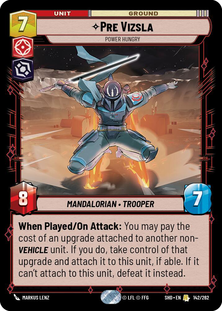 Pre Vizsla, Power Hungry, Shadows of the Galaxy Card Art