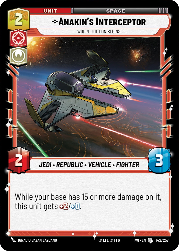 Anakin's Interceptor, Where the Fun Begins, Twilight of the Republic Card Art