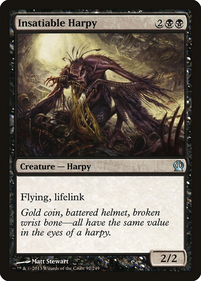 Insatiable Harpy, Theros Card Art