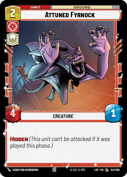 Attuned Fyrnock, Legends of the Force Card Art