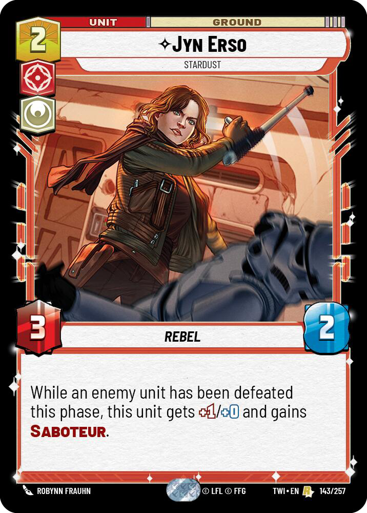 Jyn Erso, Stardust, Twilight of the Republic Card Art