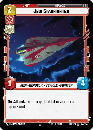 Jedi Starfighter, Legends of the Force Card Art