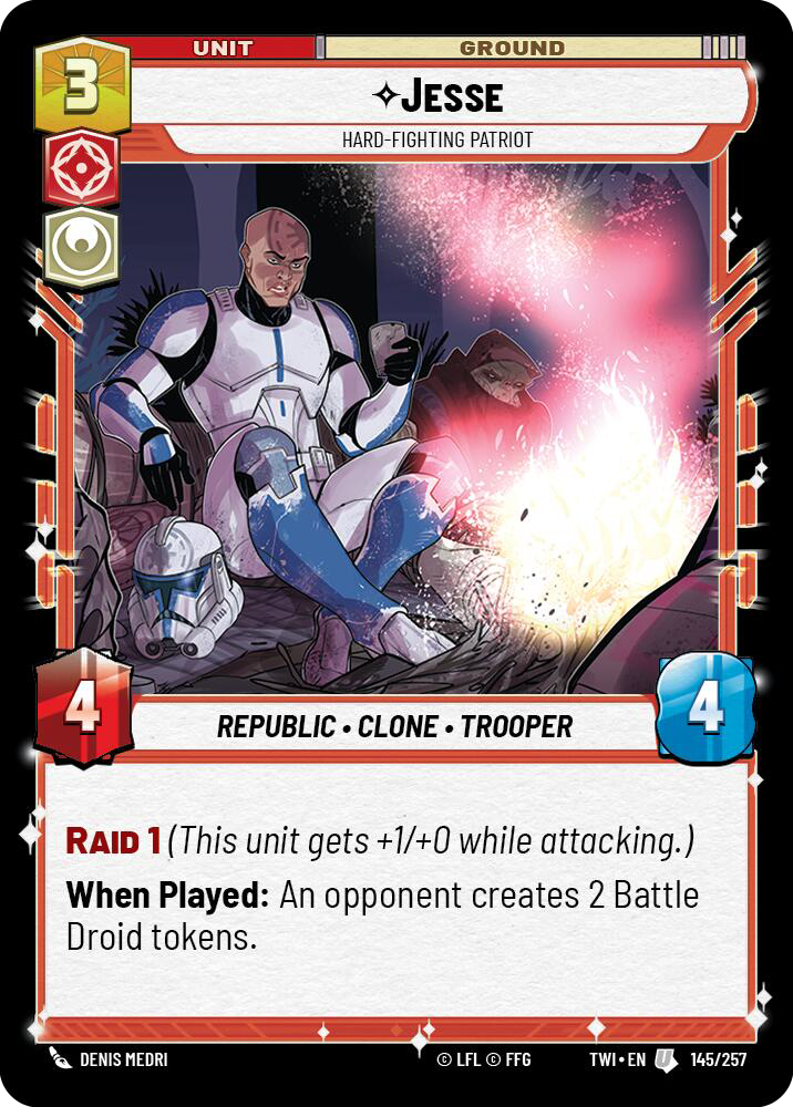 Jesse, Hard-Fighting Patriot, Twilight of the Republic Card Art