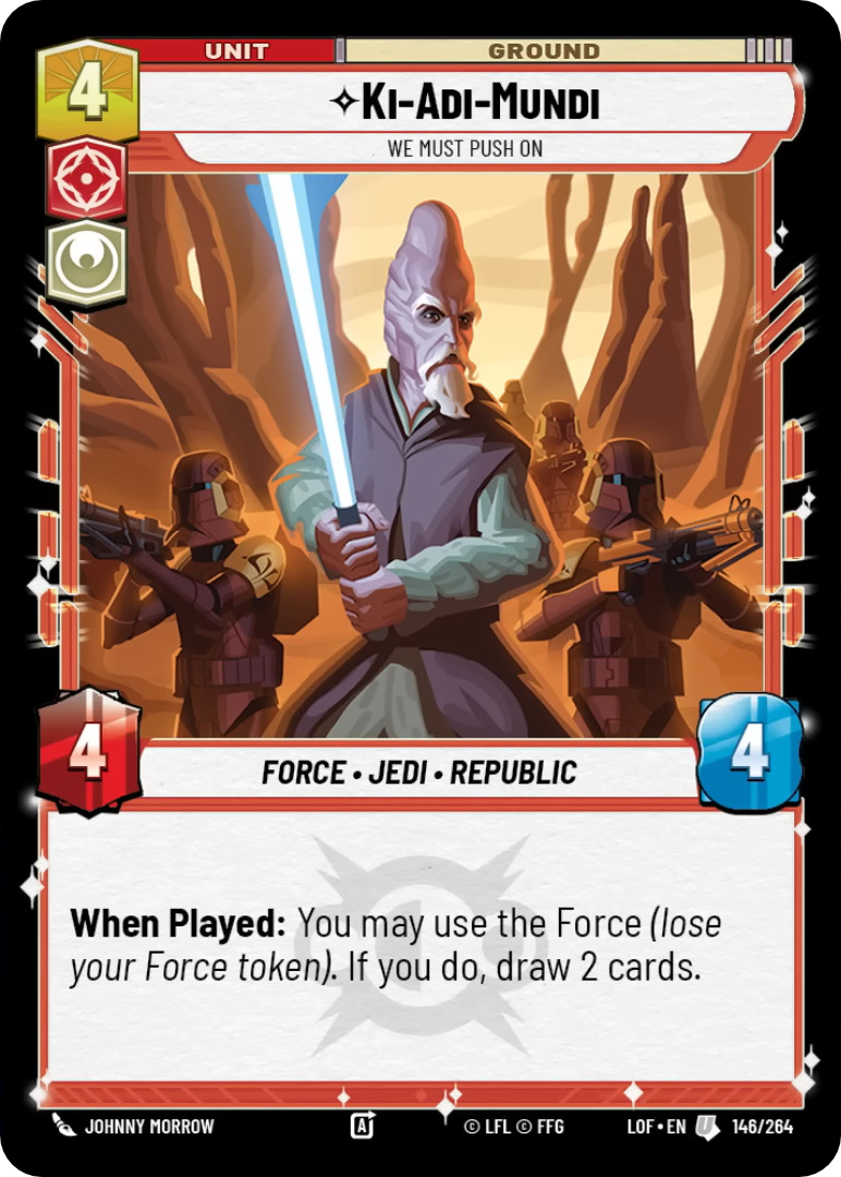 Ki-Adi-Mundi, We Must Push On, Legends of the Force Card Art