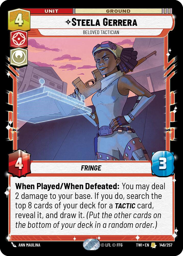 Steela Gerrera, Beloved Tactician, Twilight of the Republic Card Art