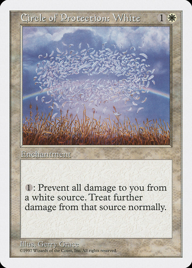 Circle of Protection: White, Fifth edition Card Art