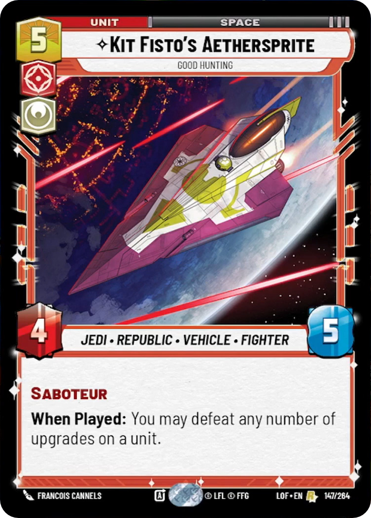 Kit Fisto's Aethersprite, Good Hunting, Legends of the Force Card Art